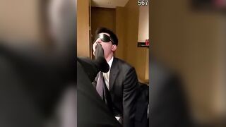 淫荡社畜跪舔客户被爽爆