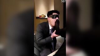 淫荡社畜跪舔客户被爽爆