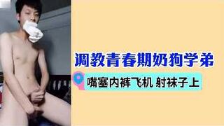调教青春期奶狗学弟嘴塞内裤飞机射袜子上