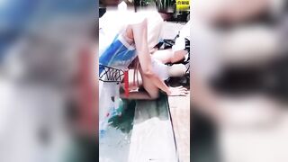洛丽塔呆鹅泳装舌吻看着像女同其实是女装大佬